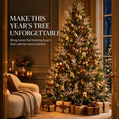 ✨ Crystal Beaded Christmas Tree Branch Picks – Instant Sparkle & Fuller Holiday Décor