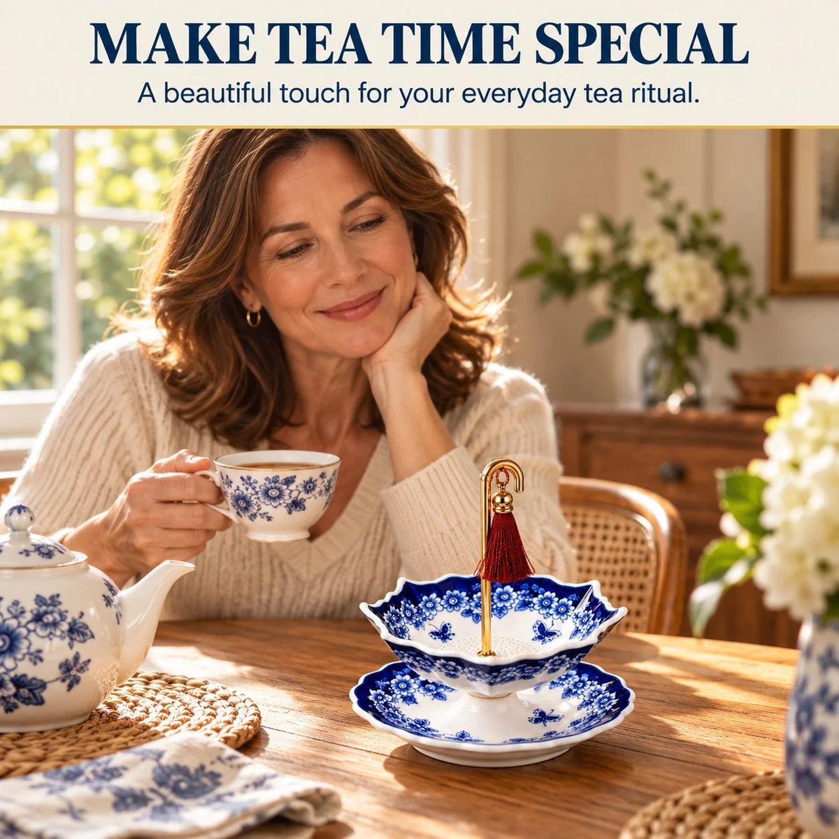 Umbrella Porcelain Ceramic Tea Strainer