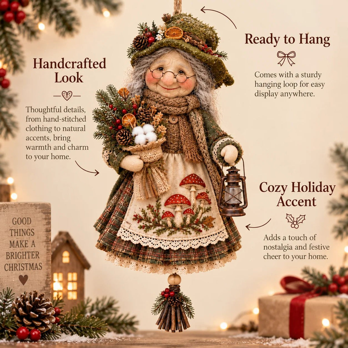 💝Handmade Good Luck Granny -Chase Away Worries, Bring Home Warmth
