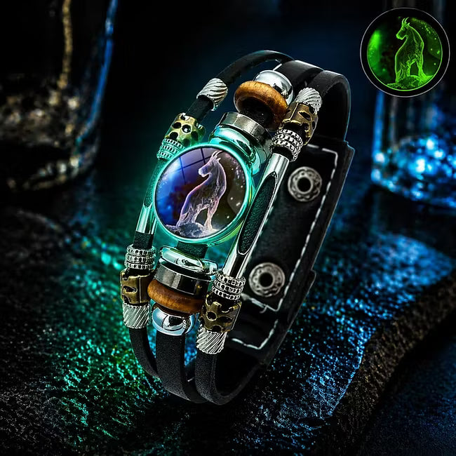💥Last-day sale – 50% off♈ Glow-in-the-Dark Zodiac Bracelet – 12 Star Signs