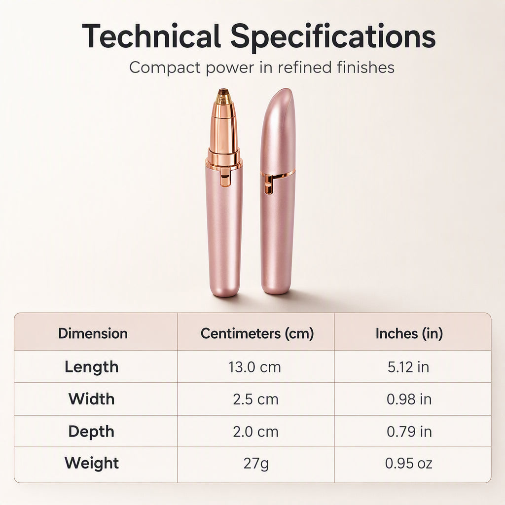 ⏰Electric Eyebrow Trimmer Pen with LED Light – USB Rechargeable Precision Hair Remover