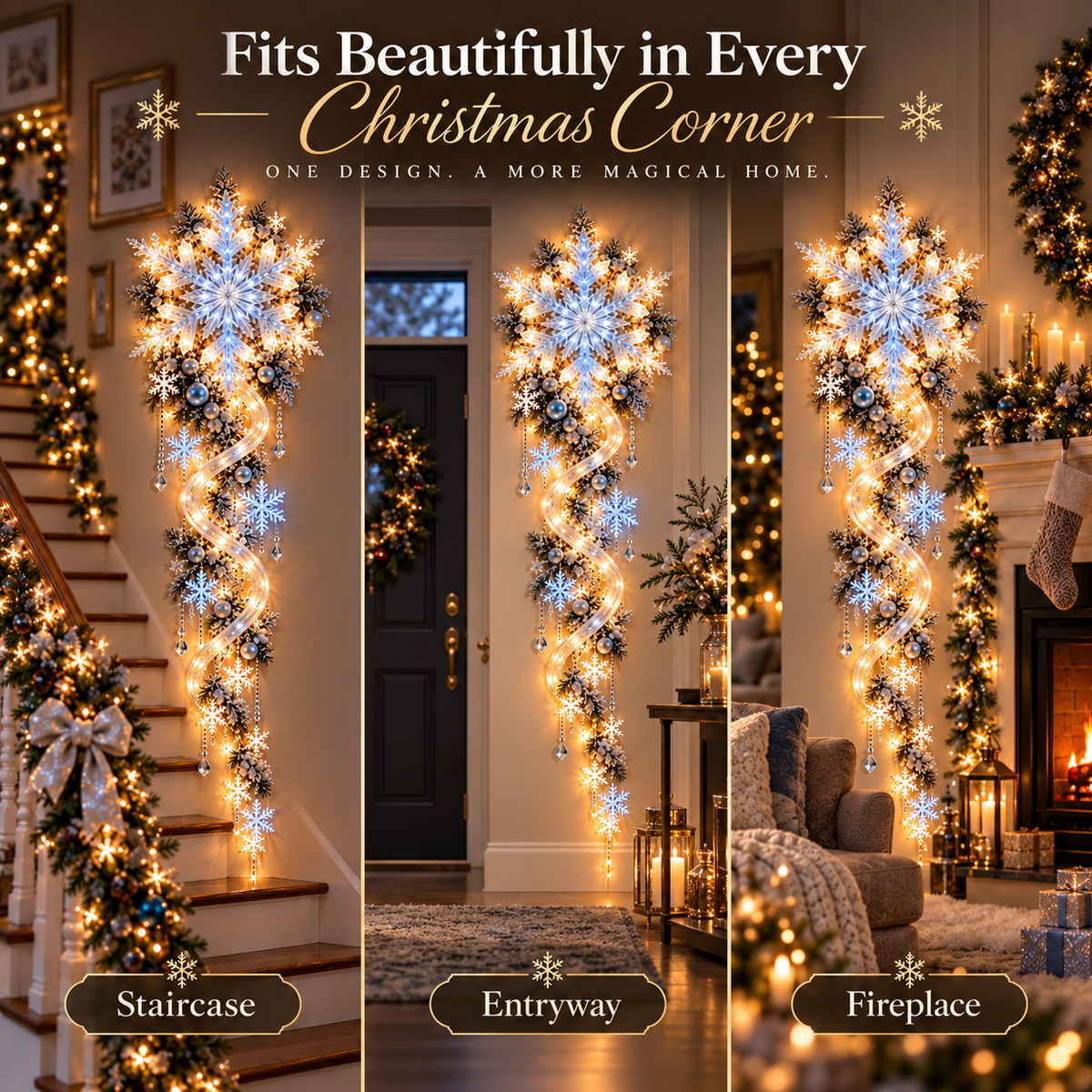 🔥Last Day 49% OFF🔥❄️ Giant Snowflake Blizzard Trail™- Let the Snowstorm Glow Indoors