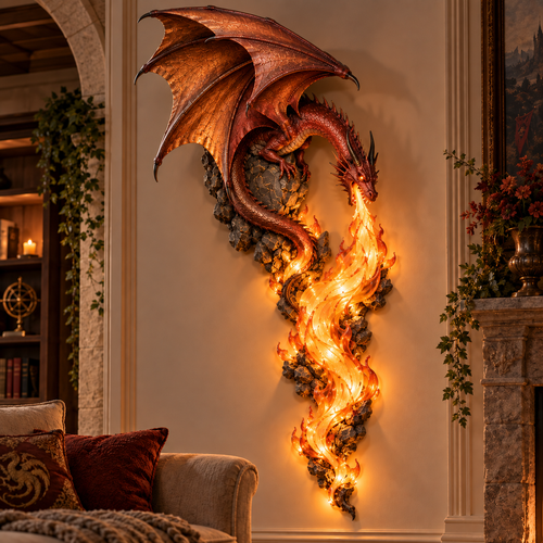 🔥Last Day 49% OFF -🐉 Dragonfire Guardian™ Wall Sconce – A Legendary Flame Awakens🔥