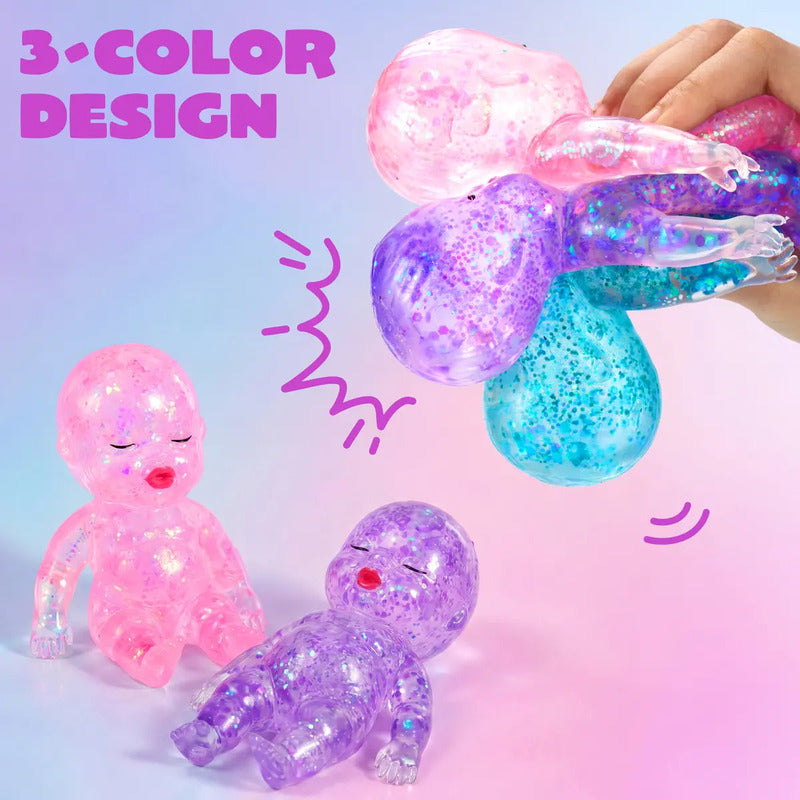 3-Pack Glitter Baby Dolls