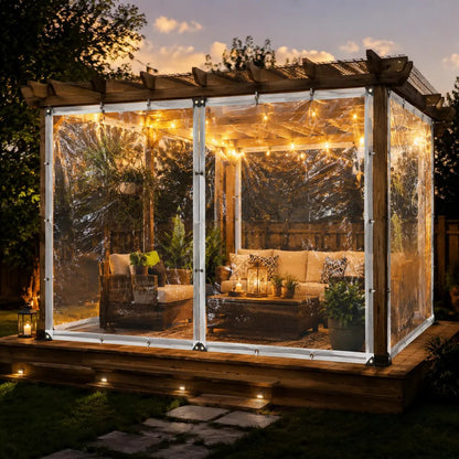 🌧️ Clear Waterproof Tarp – Heavy-Duty Patio & Outdoor Furniture Cover 🏡