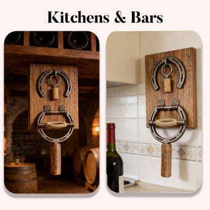 Wall Mounted Horseshoe Bottle Opener