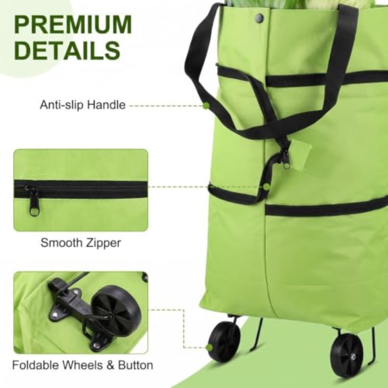 Rolling Grocery Tote Bag