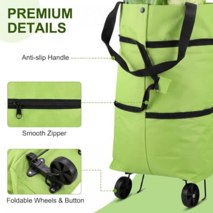 Rolling Grocery Tote Bag