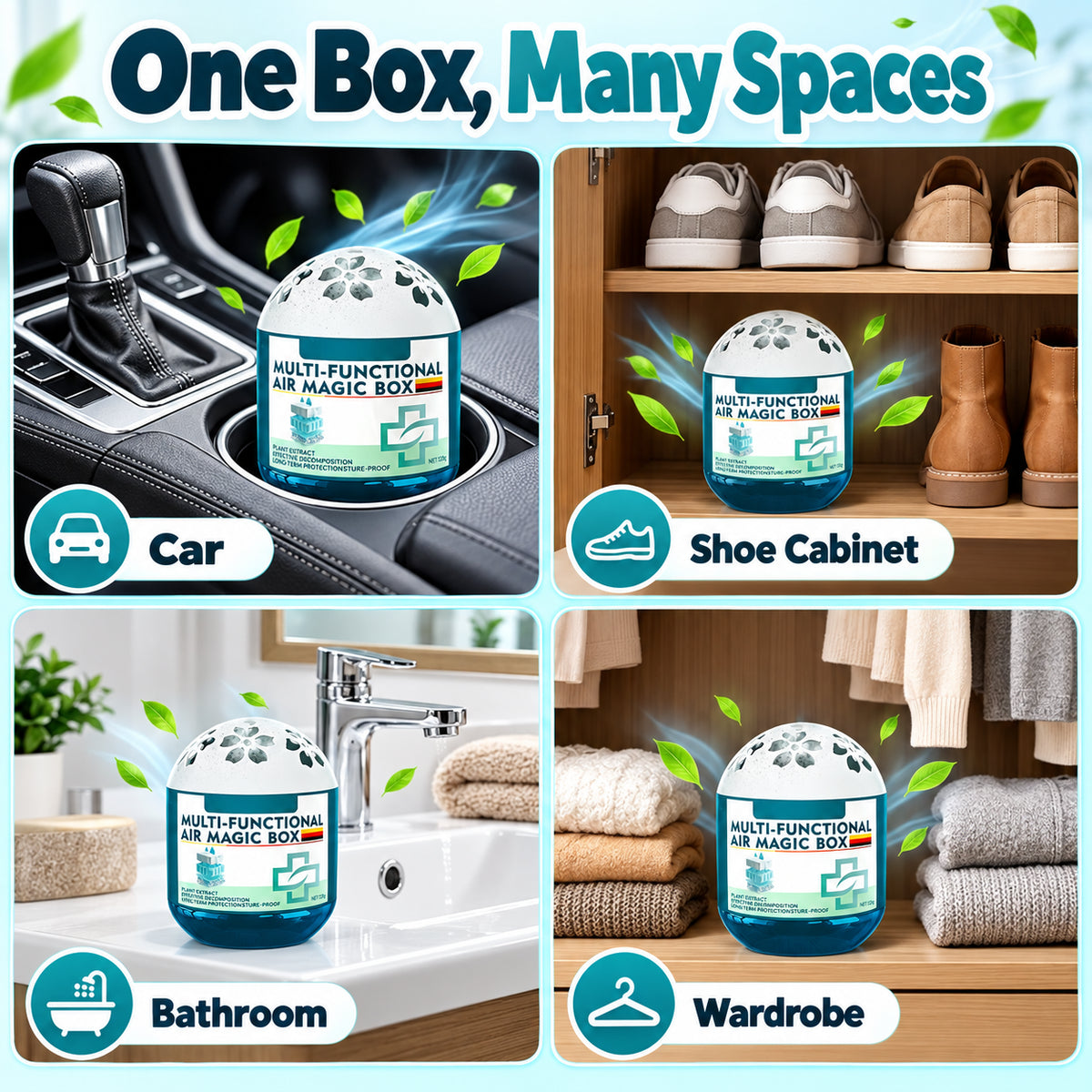 Magic Bead Box for Odor and Dust Removal