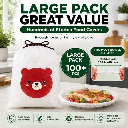 🔥 Hot Sale 100PCS Disposable Stretch Food Covers