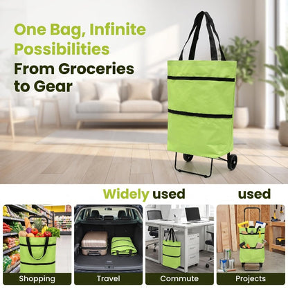 Rolling Grocery Tote Bag
