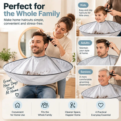 ⭕ UMBRELLA HAIR CUTTING CAPE | Large Hair Catcher  for Cleaner Home Grooming