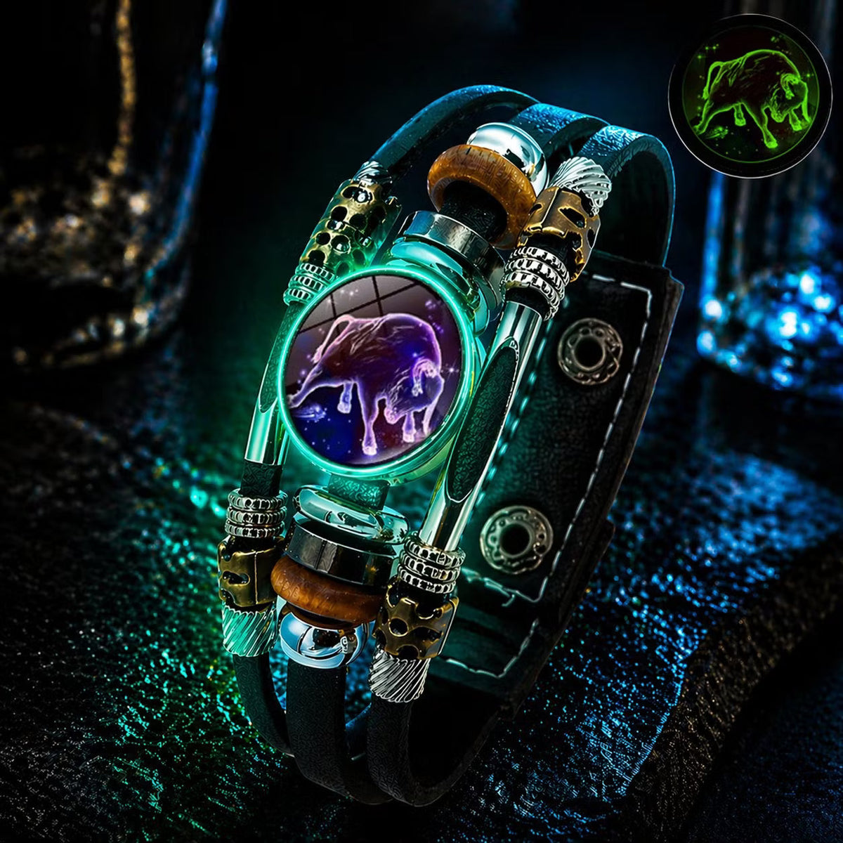 💥Last-day sale – 50% off♈ Glow-in-the-Dark Zodiac Bracelet – 12 Star Signs