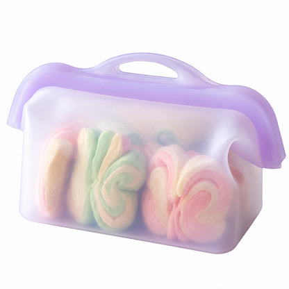 Reusable Silicone Food Storage Bags – Wide-Opening, Stand-Up, Leakproof & Refrigerator-Safe