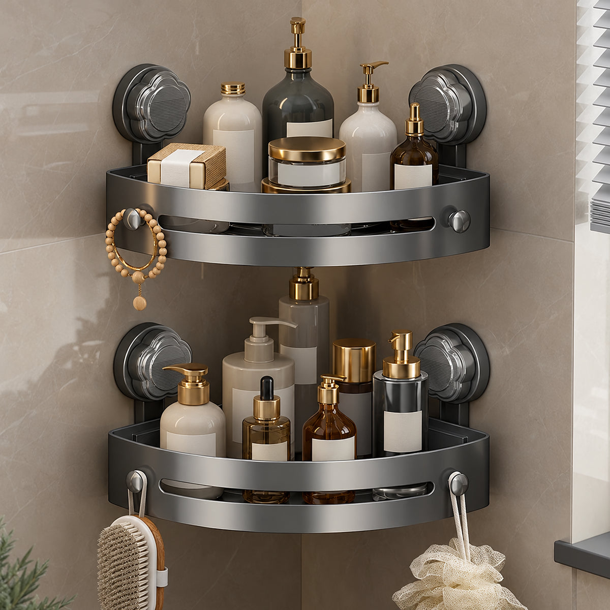 🚿 Corner Shower Storage Rack – Space-Saving & Easy to Install ✨