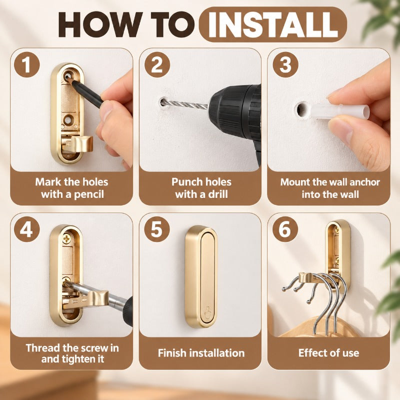 Foldable Zinc Alloy Hook