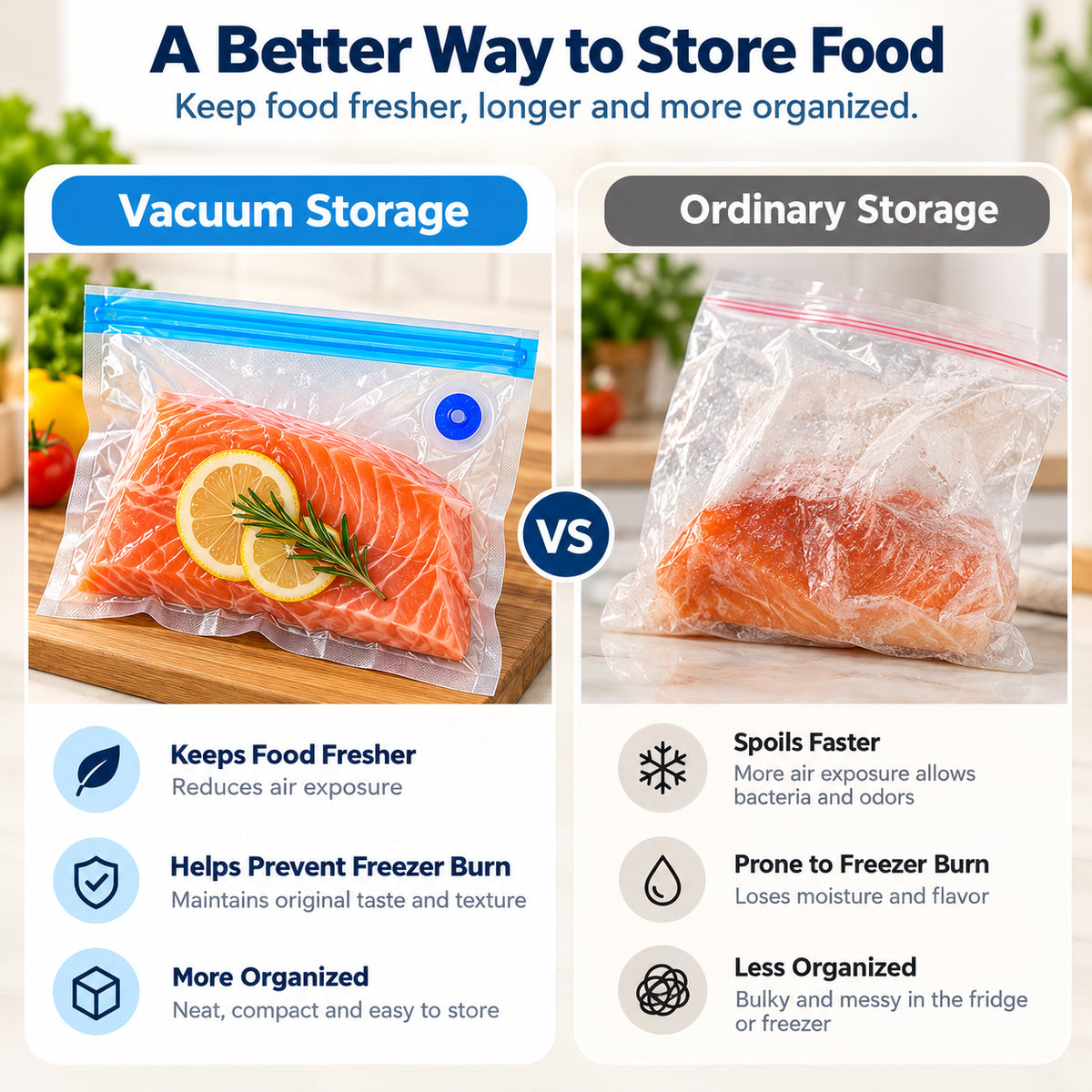 Reusable Vacuum Food Storage Bags
