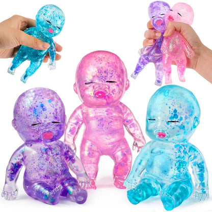 3-Pack Glitter Baby Dolls