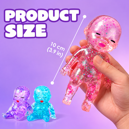 3-Pack Glitter Baby Dolls