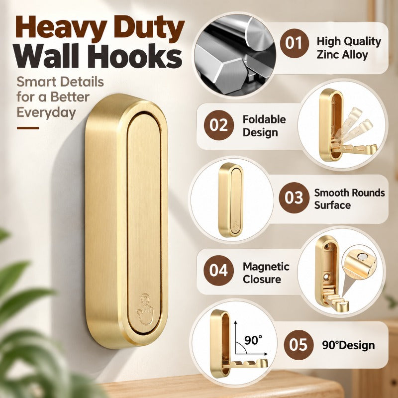 Foldable Zinc Alloy Hook