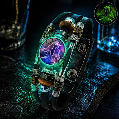 💥Last-day sale – 50% off♈ Glow-in-the-Dark Zodiac Bracelet – 12 Star Signs