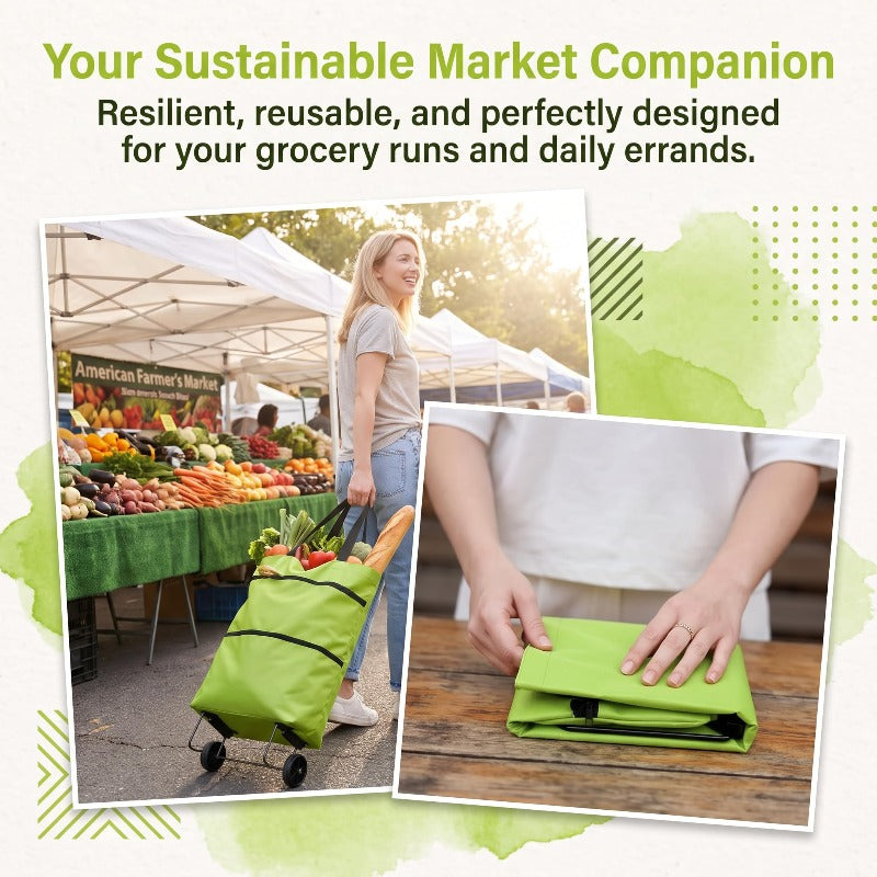 Rolling Grocery Tote Bag