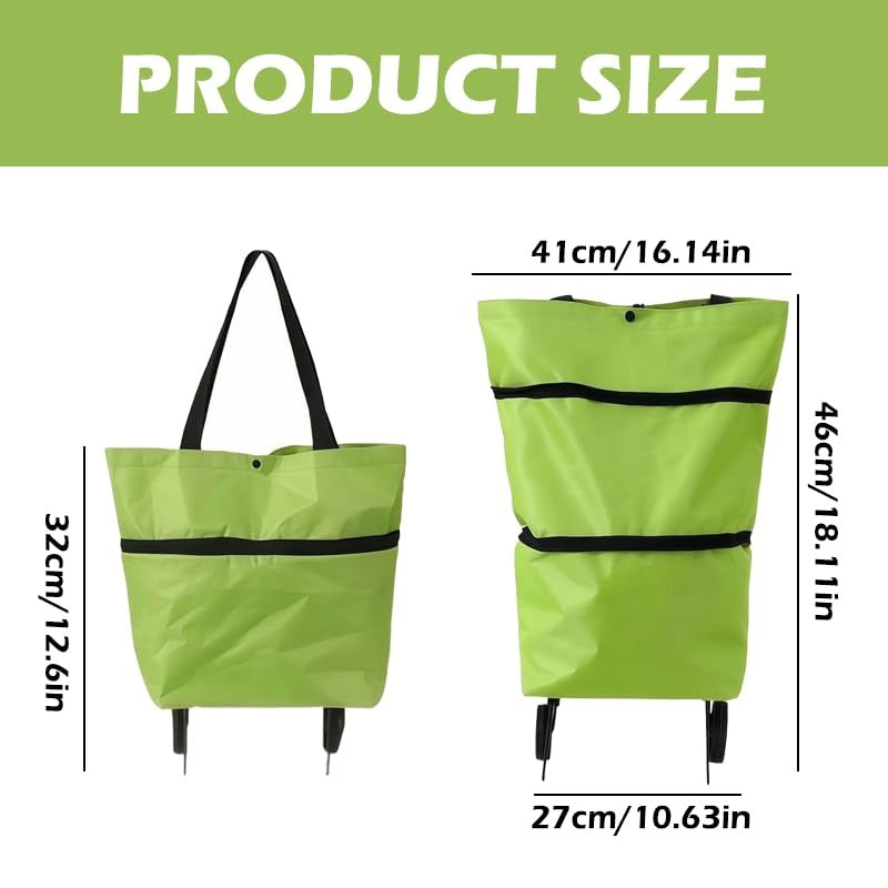 Rolling Grocery Tote Bag