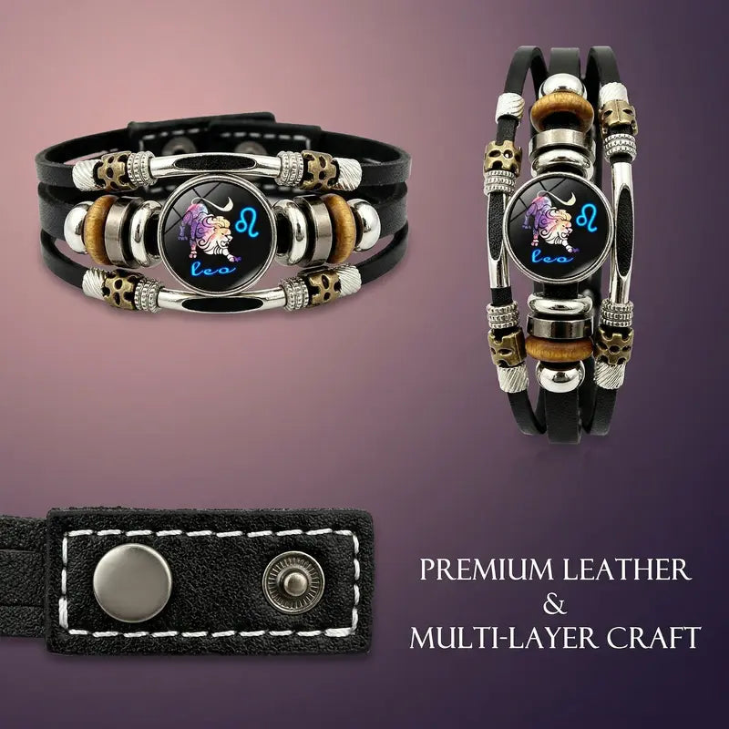 💥Last-day sale – 50% off♈ Glow-in-the-Dark Zodiac Bracelet – 12 Star Signs