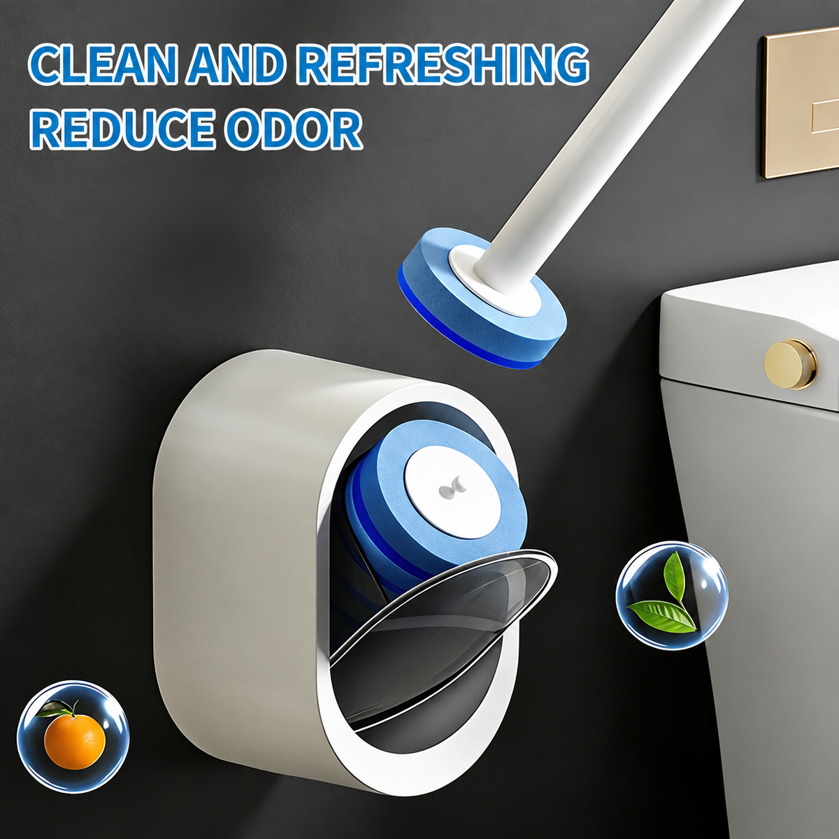 Disposable Toilet Brush for a Cleaner Bowl Without a Dirty Brush Sitting by Your Toilet