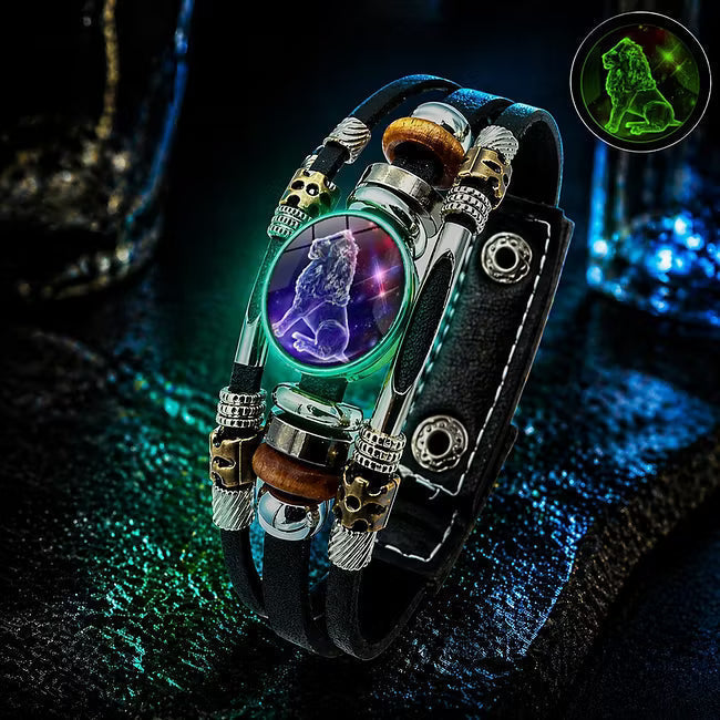 💥Last-day sale – 50% off♈ Glow-in-the-Dark Zodiac Bracelet – 12 Star Signs