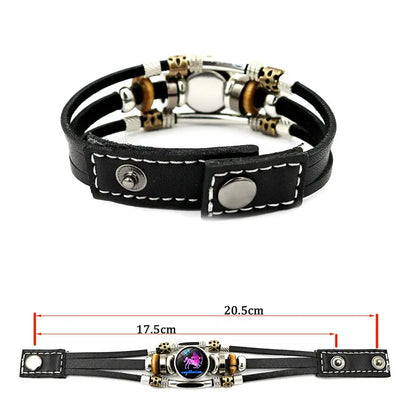💥Last-day sale – 50% off♈ Glow-in-the-Dark Zodiac Bracelet – 12 Star Signs