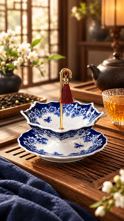 Umbrella Porcelain Ceramic Tea Strainer