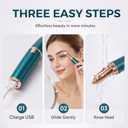 ⏰Electric Eyebrow Trimmer Pen with LED Light – USB Rechargeable Precision Hair Remover