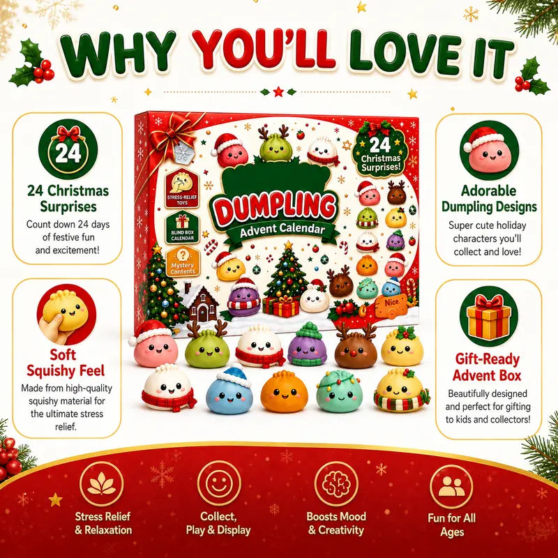 🎁🥟Christmas Dumpling Squishy Blind Box