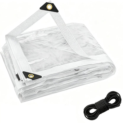 🌧️ Clear Waterproof Tarp – Heavy-Duty Patio & Outdoor Furniture Cover 🏡