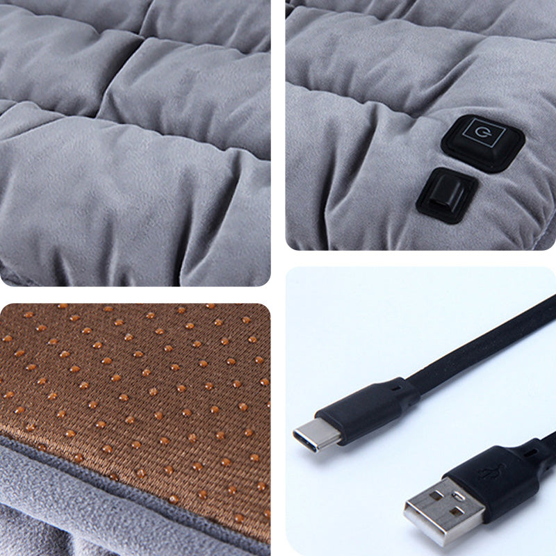🔥 USB Heated Seat Cushion – 3-Level Adjustable Warmth for Office & Home