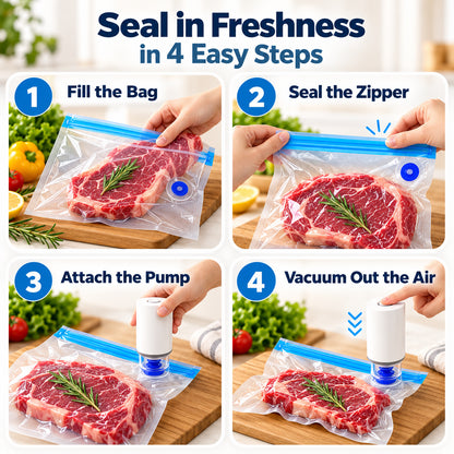 Reusable Vacuum Food Storage Bags