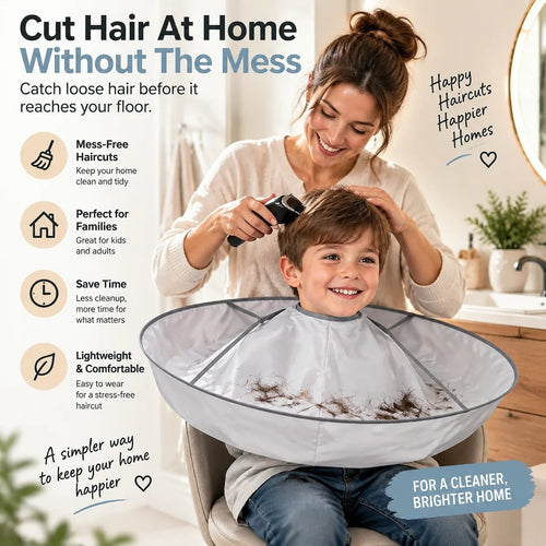 ⭕ UMBRELLA HAIR CUTTING CAPE | Large Hair Catcher  for Cleaner Home Grooming
