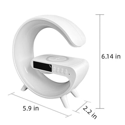 Multifunctional Bluetooth Speaker-Colorful Atmosphere Light Wireless Charging and Clock All-in-one Machine