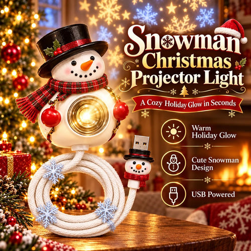 ❄️ Snowman Christmas Projector Light – Turn Any Cozy Corner Festive