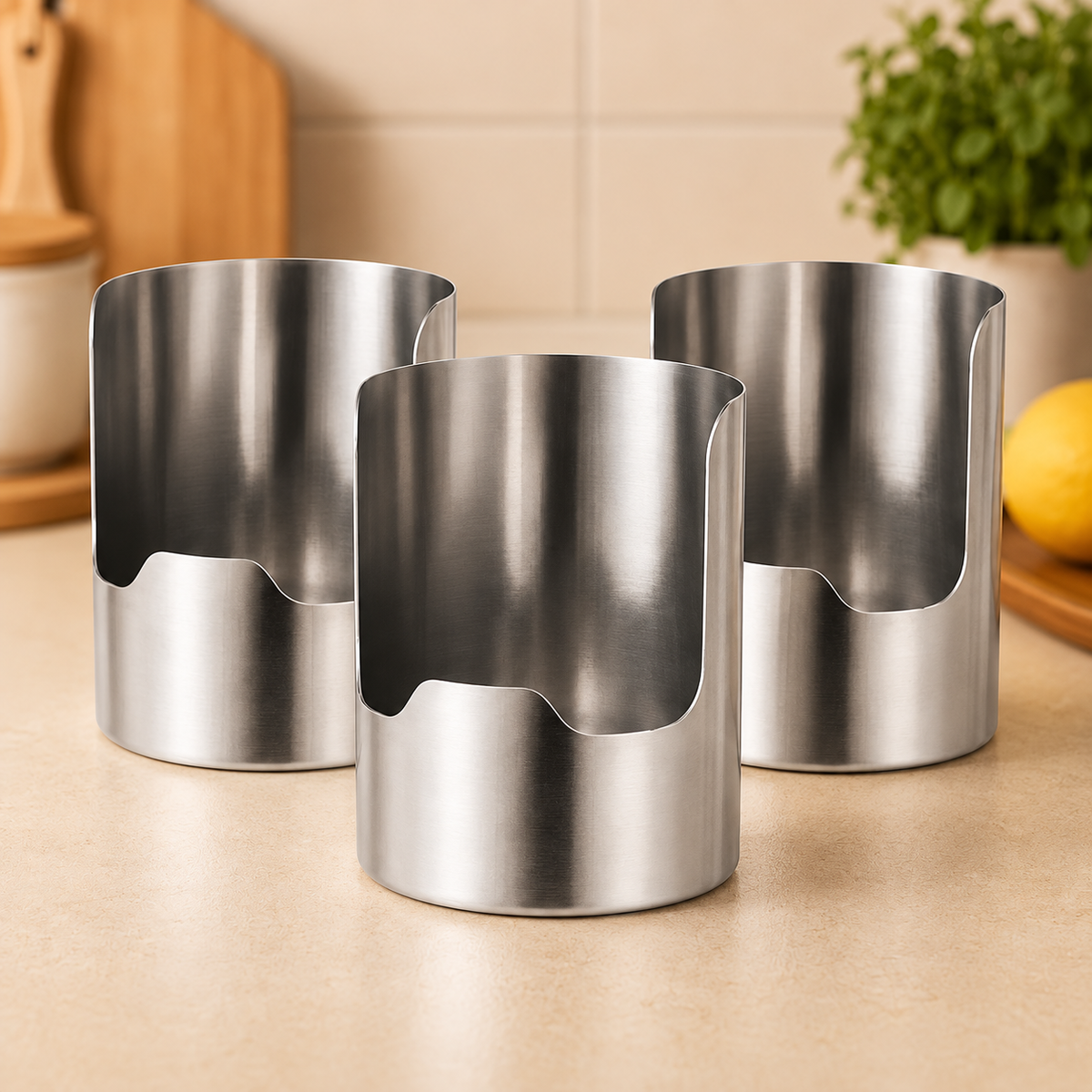 ✨ 49% OFF Stainless Steel Utensil Organizer | Keep Your Kitchen Counter Clean & Stylish 🍴
