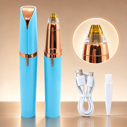 ⏰Electric Eyebrow Trimmer Pen with LED Light – USB Rechargeable Precision Hair Remover