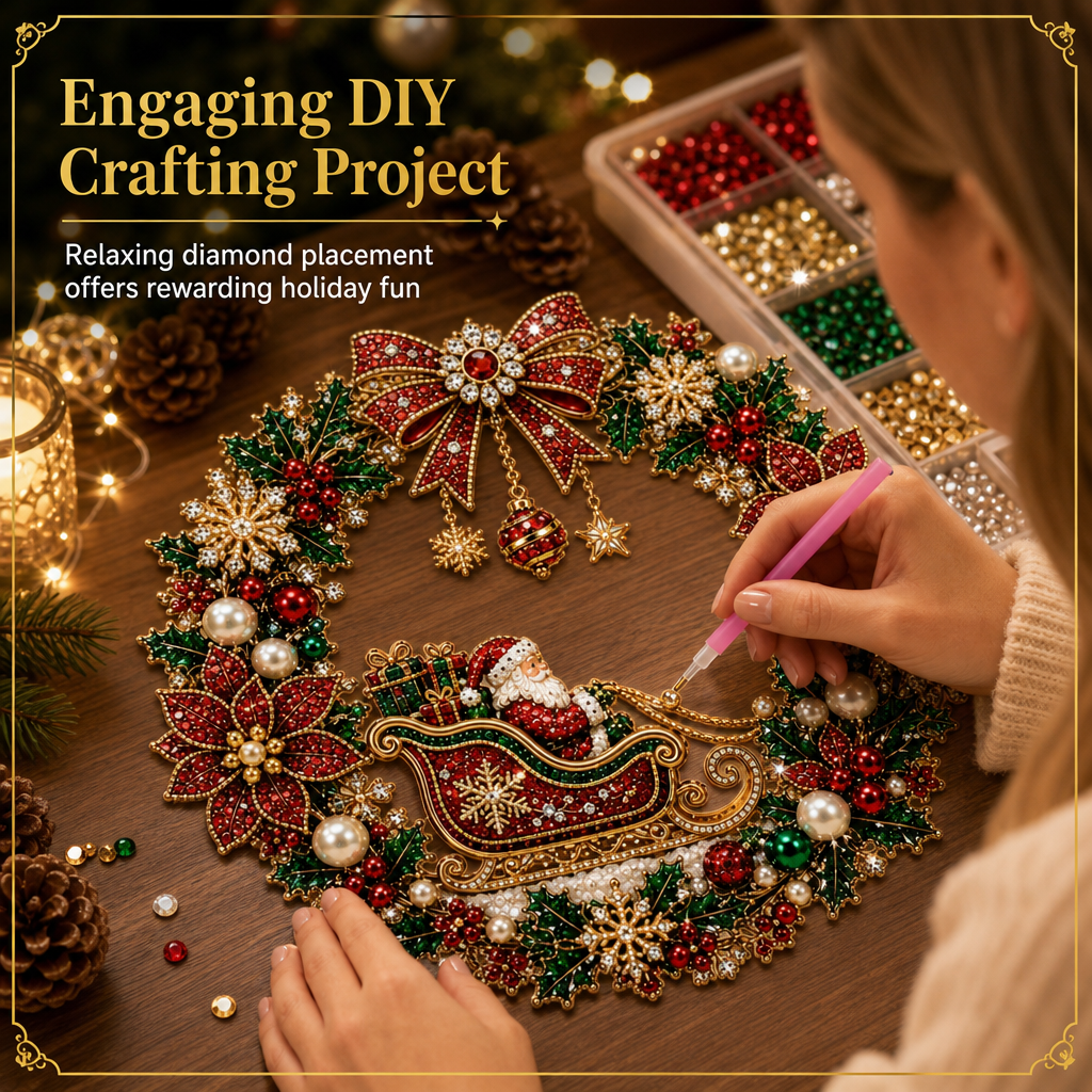 DIY Christmas Diamond Art Set – Creative Christmas Decoration for a Festive Home 🎁
