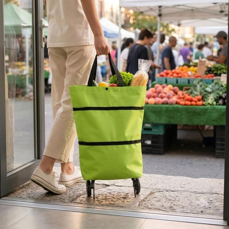 Rolling Grocery Tote Bag