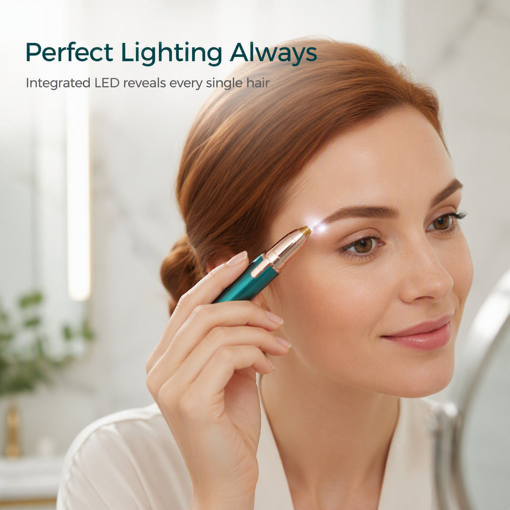 ⏰Electric Eyebrow Trimmer Pen with LED Light – USB Rechargeable Precision Hair Remover