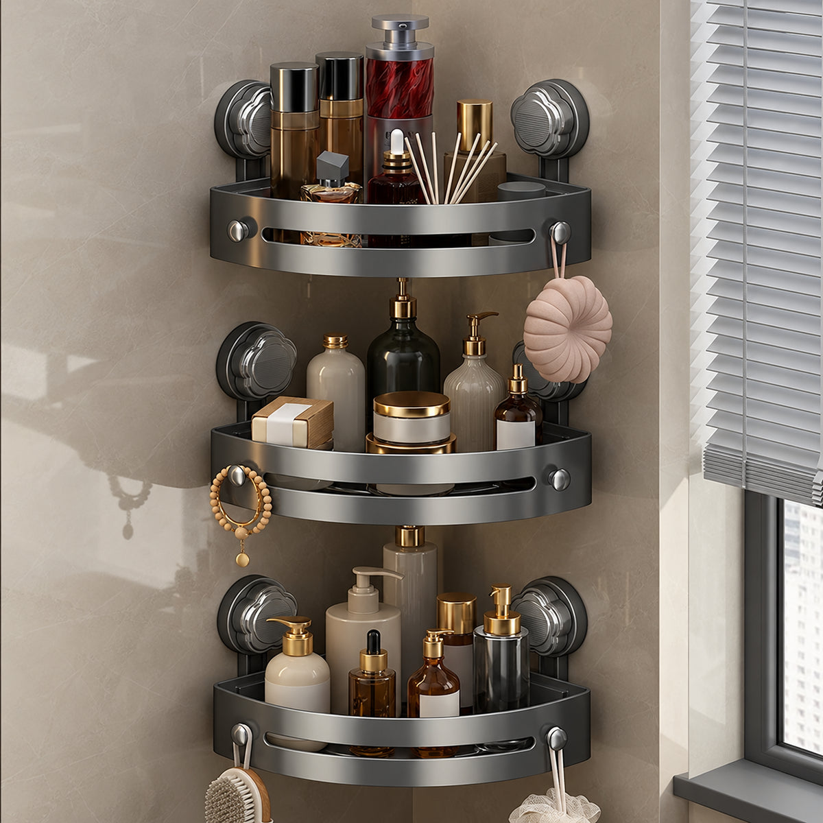 🚿 Corner Shower Storage Rack – Space-Saving & Easy to Install ✨