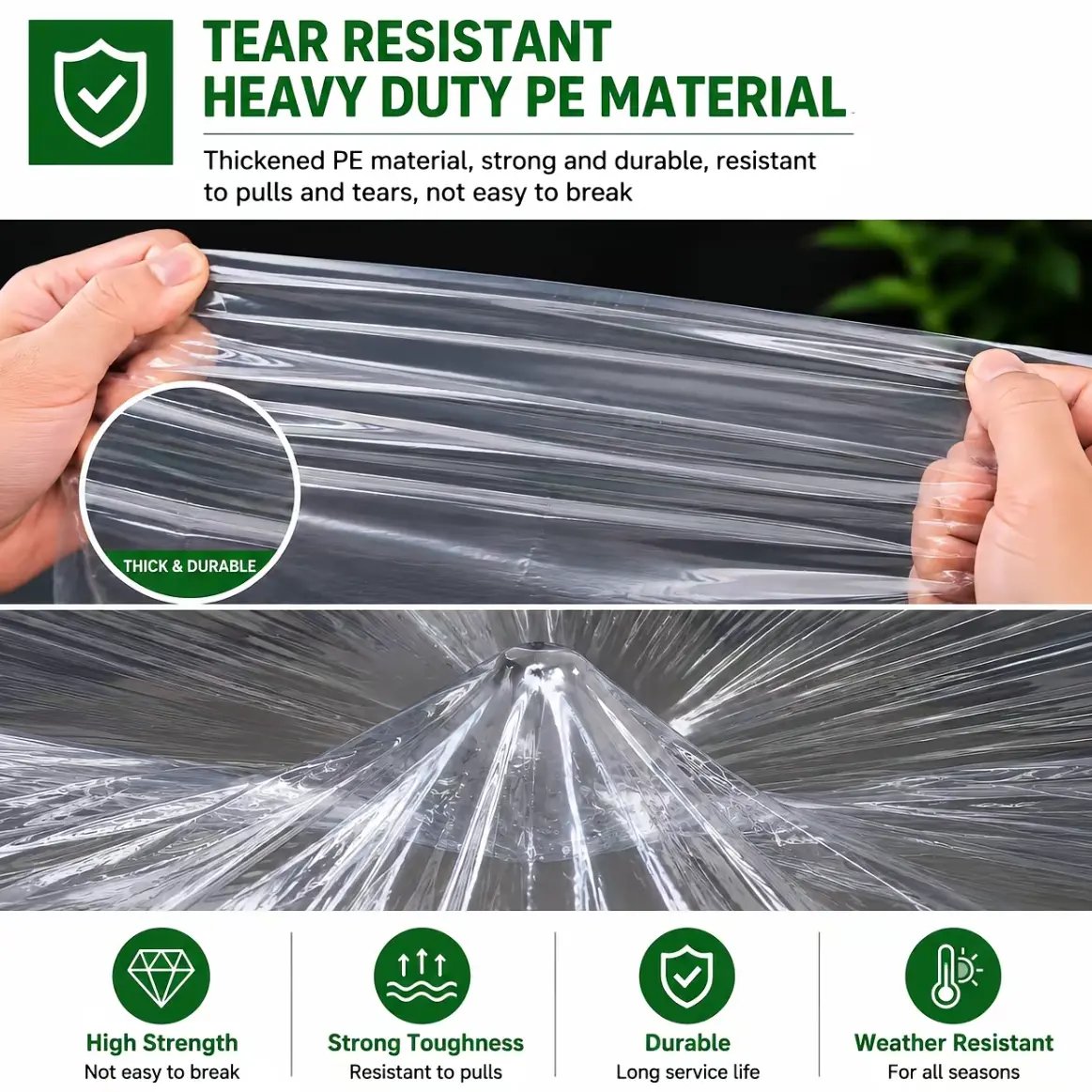 🌧️ Clear Waterproof Tarp – Heavy-Duty Patio & Outdoor Furniture Cover 🏡