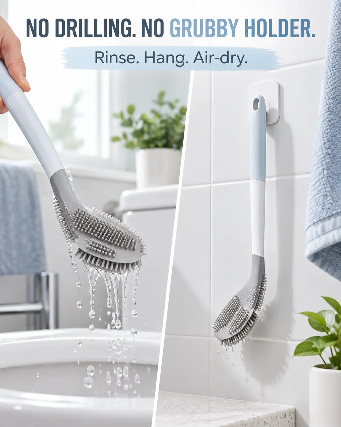 Golf brush head toilet brush