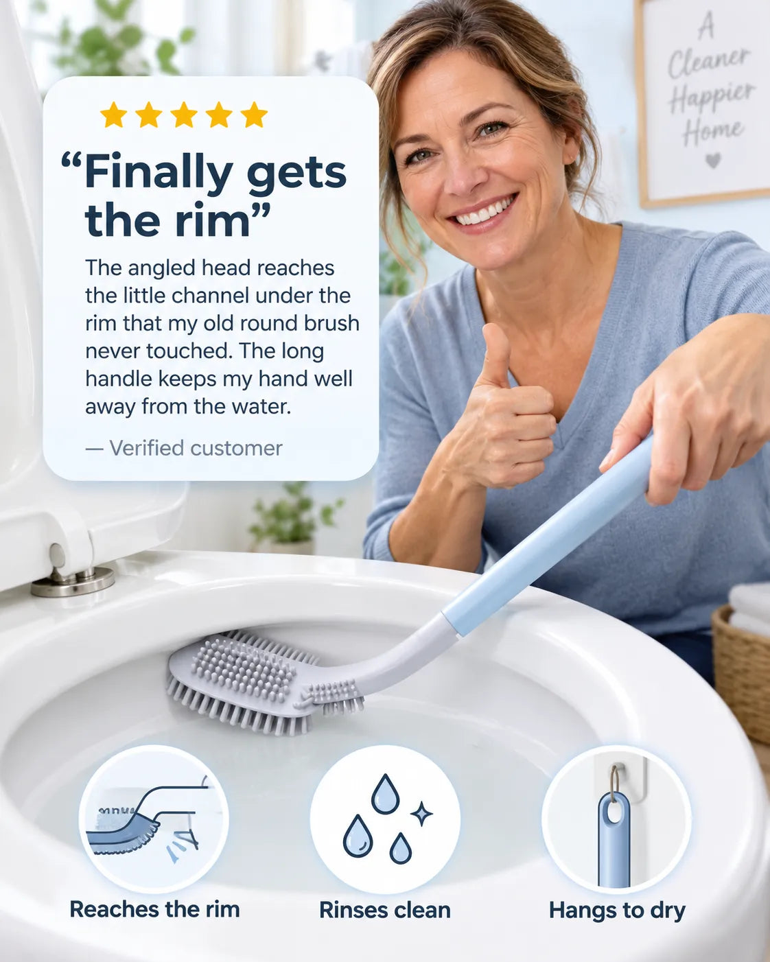 Golf brush head toilet brush