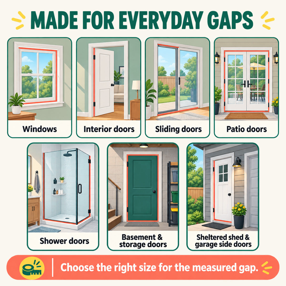 🥳2026 HOT SALE🥳Adhesive Door Weather Strip